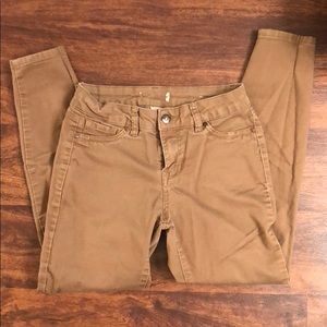 Tan ankle length jeans